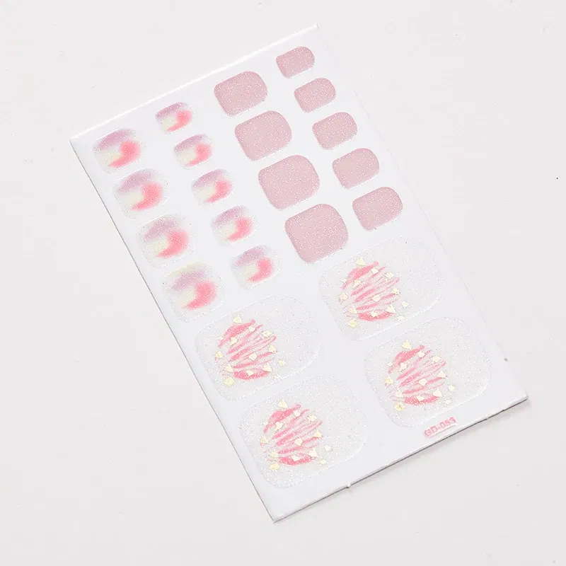 Color: Skin Color - 22 Tips/Sheet Designer Nail Decals Full Cover Nail Stickers Nail Designs Full Beauty Nail Art Stickers Creative Nail Decoration