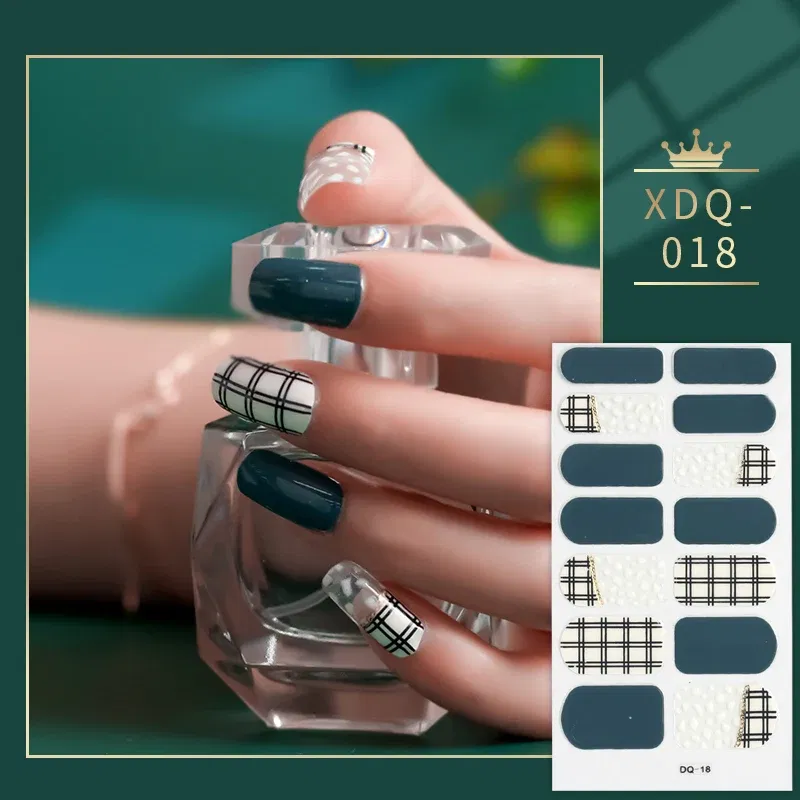 Color: Desert Camouflage - Dropshipping Red Strawberry Nail Stickers Fashion Nail Polish Self Adhesive Manicure Decoration Nail Accessories Nail Art