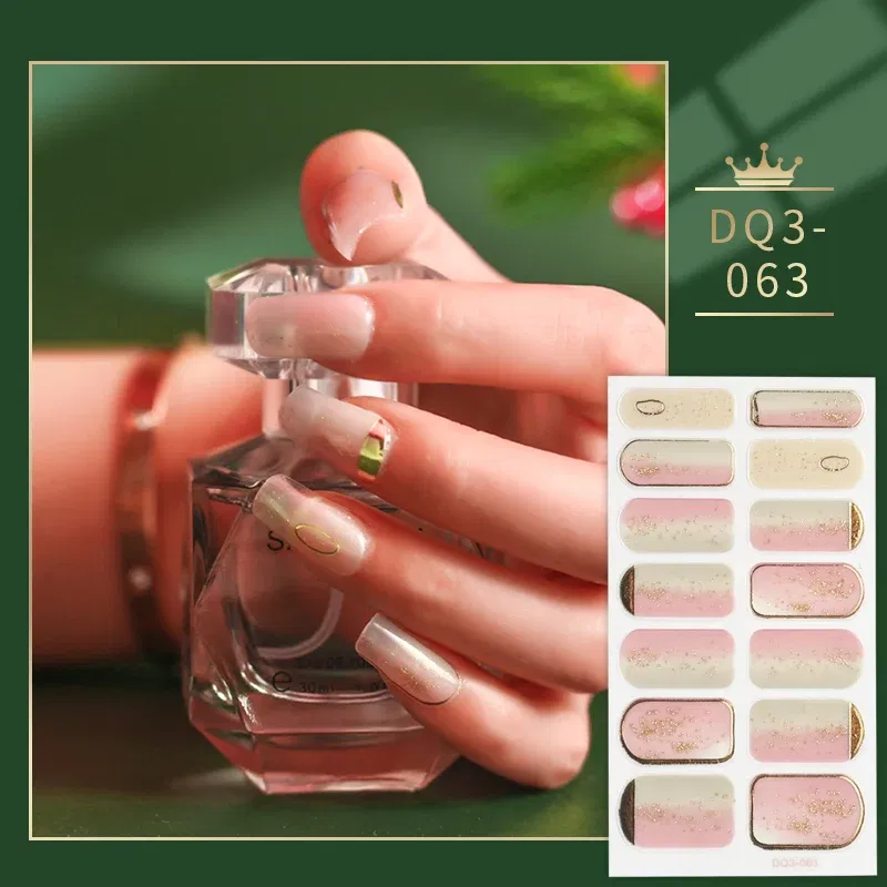 Color: Blue - Green and White Solid Colors and Creative Nail Art Manicure Decoration Nails Art Decoration Last Update Nail Sticker Lot