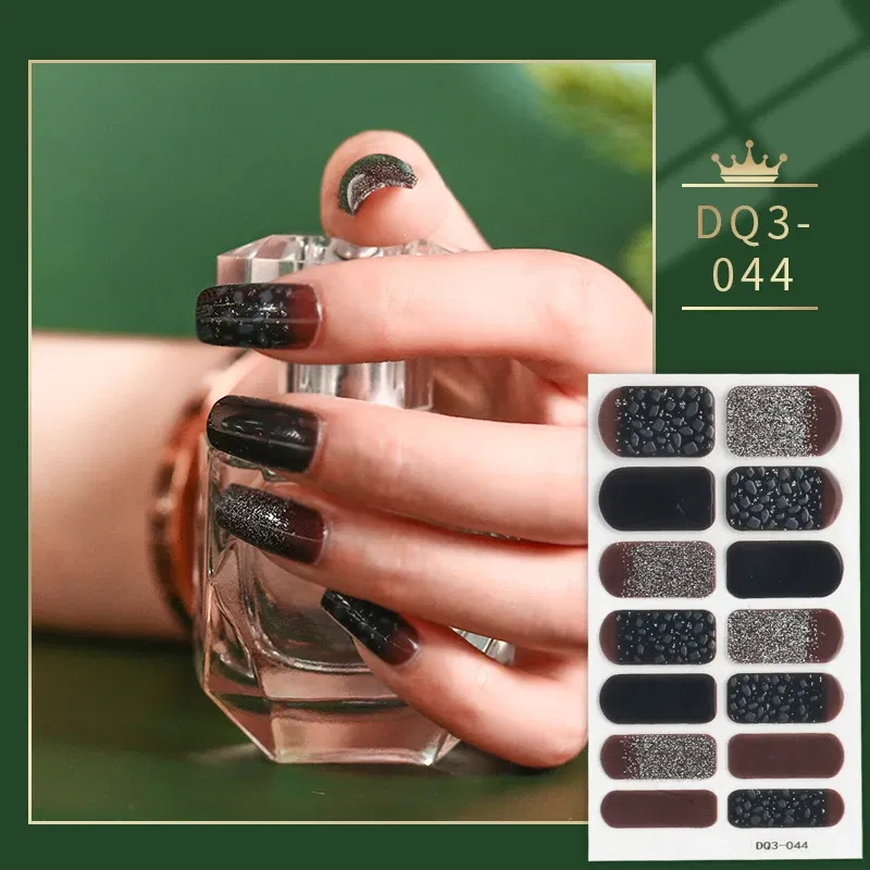 Color: Amy Green - Green and White Solid Colors and Creative Nail Art Manicure Decoration Nails Art Decoration Last Update Nail Sticker Lot