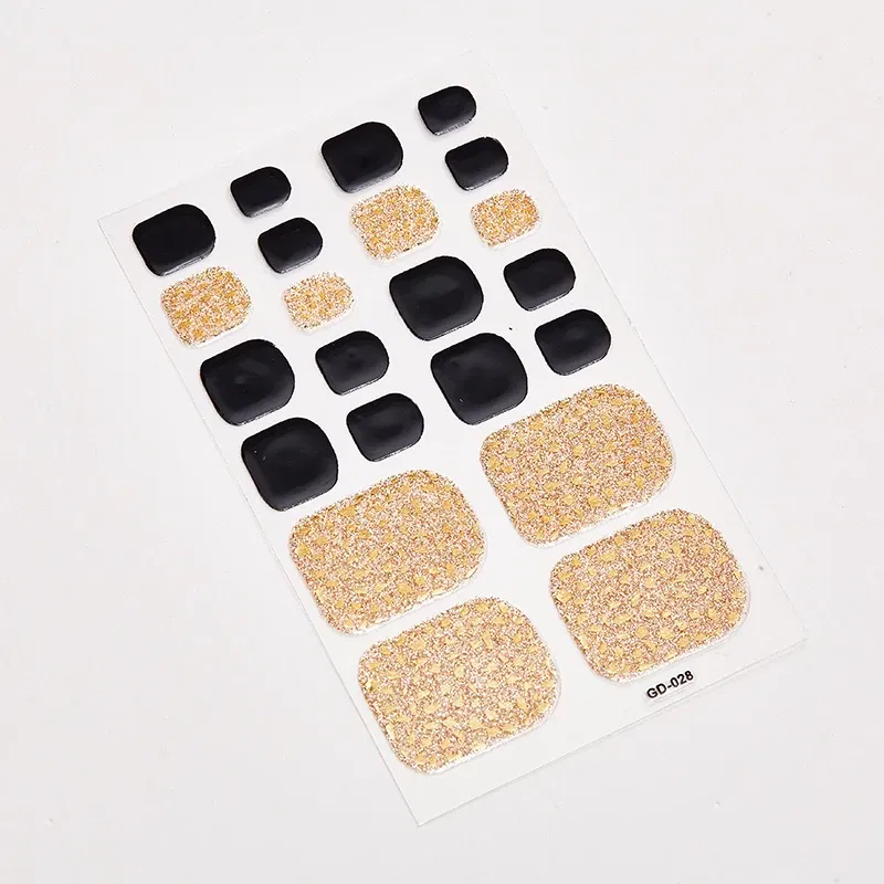 Color: Red Bronze - 22 Tips/Sheet Full Cover Nail Stickers Designer Nail Decals Sticker For Nails Colorful Nail Stickers Nail Stickers Adhesive