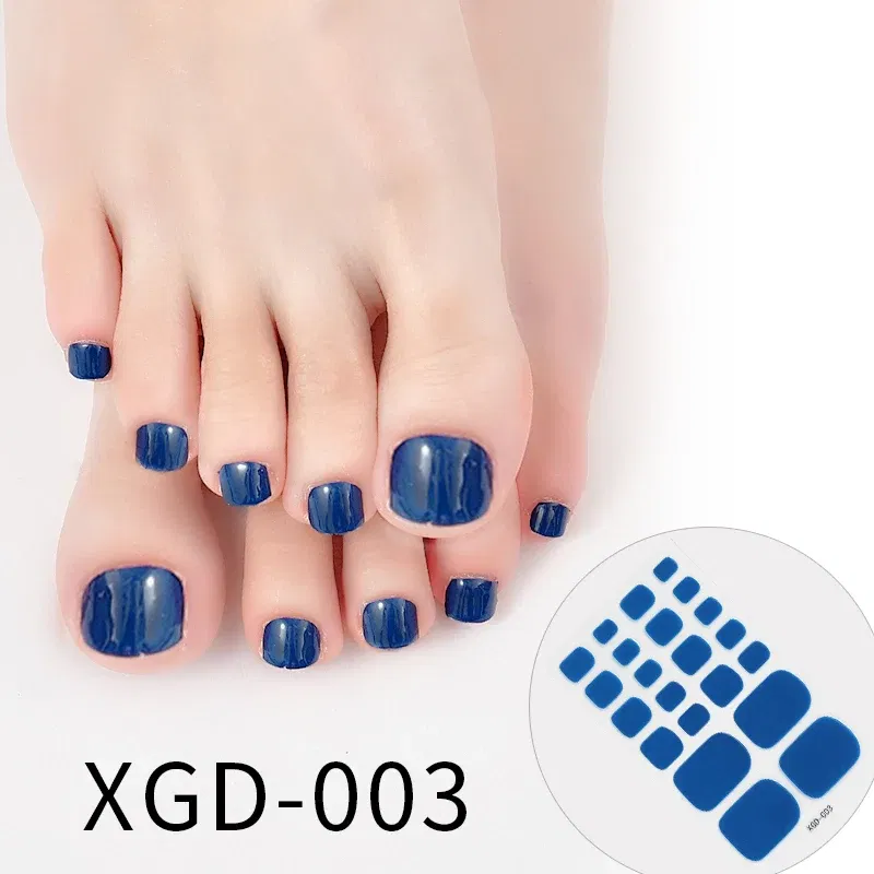 Color: Orange - Colorful Nail Stickers Foot Shiny Glitter Nails  Charms Full Cover Self-Adhesive Nail Polish Stickers for Nails Art