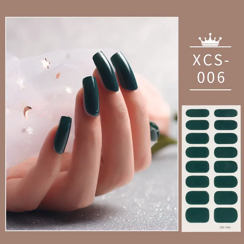 Color: Black/Gold - 1pc 3D Nail Slider Beauty Nail Stickers Shining Wave Line Decals Adhesive Manicure Tips Salon Nail Art Decorations