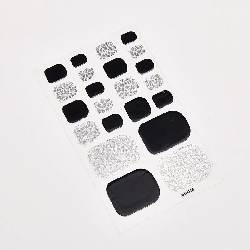 Color: WHITE - 22 Tips/Sheet Women Salon Nail Wraps DIY Self Adhesive Nail Sticker Decals Plain Stickers Nails Sticker Designer Designed