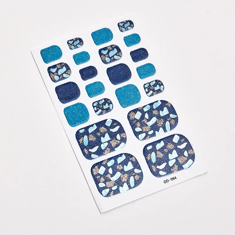 Color: BROWN - 22 Tips/Sheet Nail Decoration Designed Manicure Decoration Nail Tape Nail Designs Full Cover Nail Stickers Nails Art Decoration