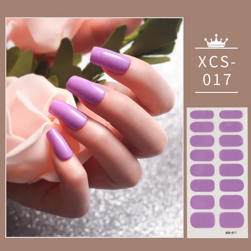 Color: Grey green - 1pc 3D Nail Slider Beauty Nail Stickers Shining Wave Line Decals Adhesive Manicure Tips Salon Nail Art Decorations