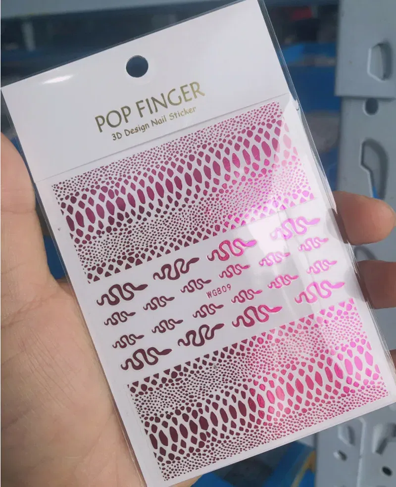 Color: Neon yellow - 1PCS New English Alphabet Nail Stickers Multi-Color Laser Reflective Nail Slider Art Cool Text Nail Kit
