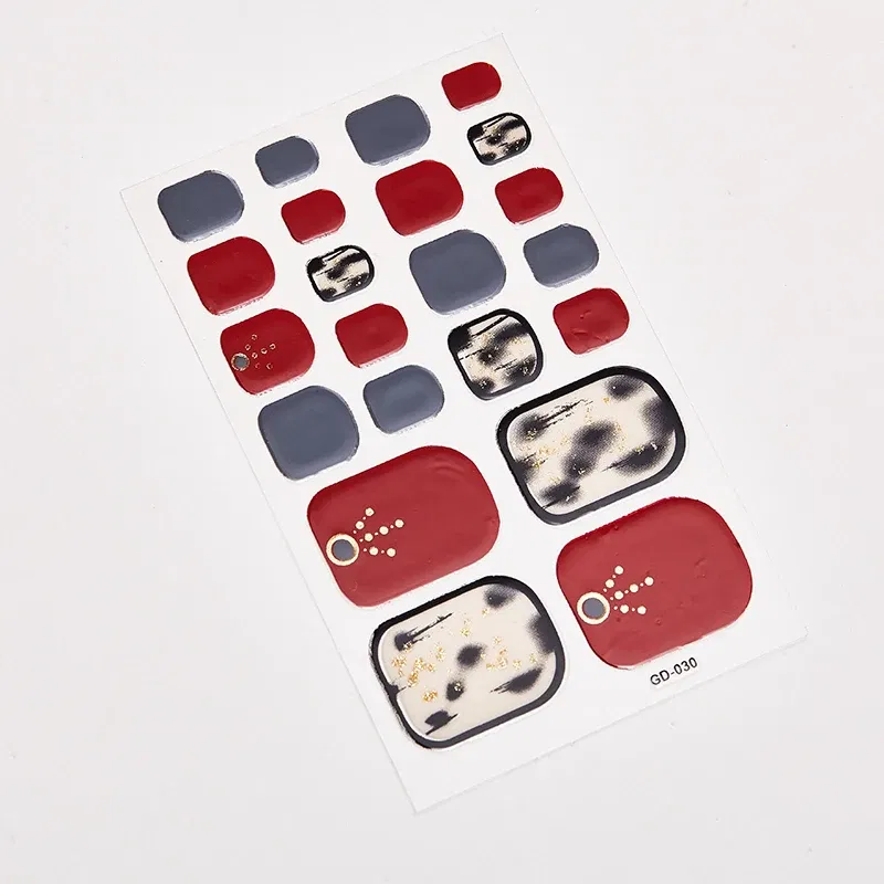 Color: Pink Bronze - 22 Tips/Sheet Nail Decoration Designed Manicure Decoration Nail Tape Nail Designs Full Cover Nail Stickers Nails Art Decoration