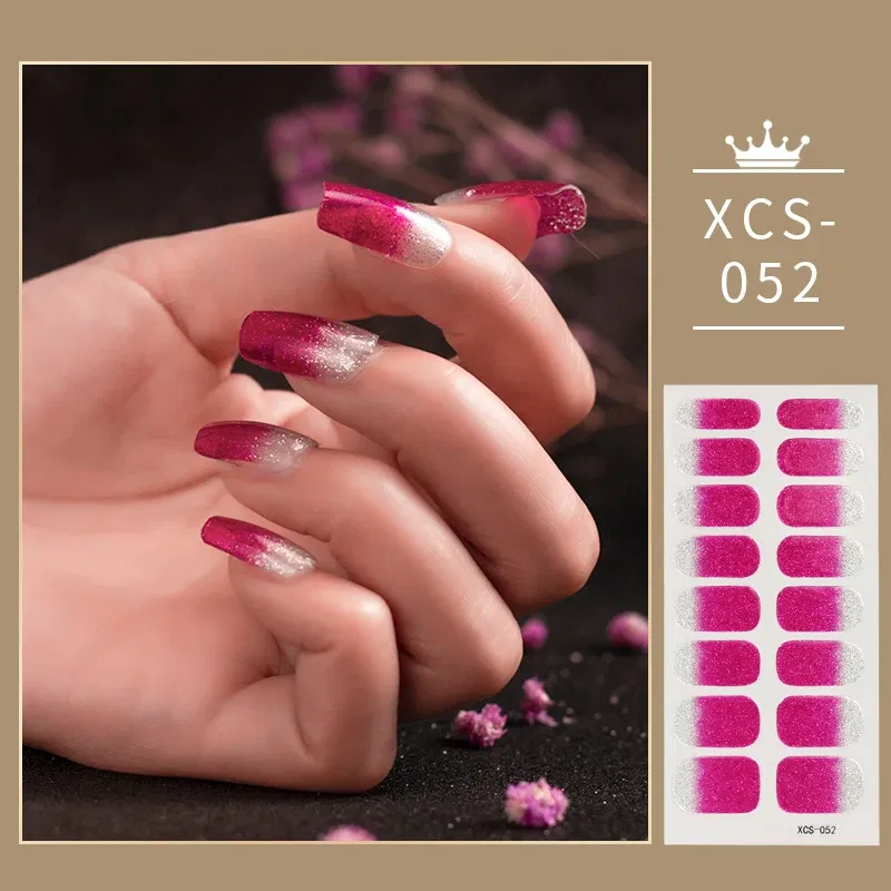 Color: Diamond H Color - 1pc 3D Nail Slider Beauty Nail Stickers Shining Wave Line Decals Adhesive Manicure Tips Salon Nail Art Decorations