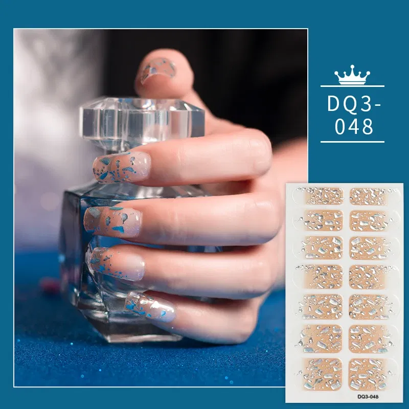 Color: Jade green - Green and White Solid Colors and Creative Nail Art Manicure Decoration Nails Art Decoration Last Update Nail Sticker Lot