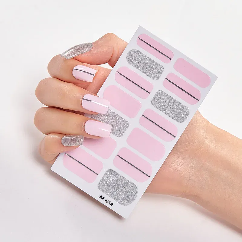 Color: Black Gray - Designer Nail Decals Sticker For Nails Foil Nail Art Stickers 2020 Fashion Nail Minimalist Design Minimalist Design