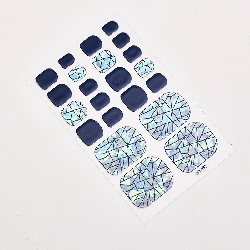 Color: Field Green - 22 Tips/Sheet Full Beauty Loveliness Designed Manicure Valentines Nail Art Designer Nail Decals Novidades Nail Sticker Set