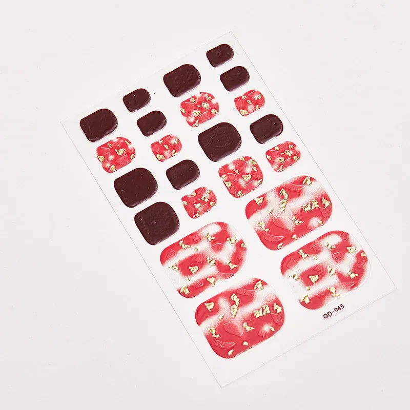 Color: Unicolor - 22 Tips/Sheet Nail Tape Loveliness Nail Art Stickers Designed  Nailart Sticker Nail Strips Designer Nail Decals Nailart Shiny