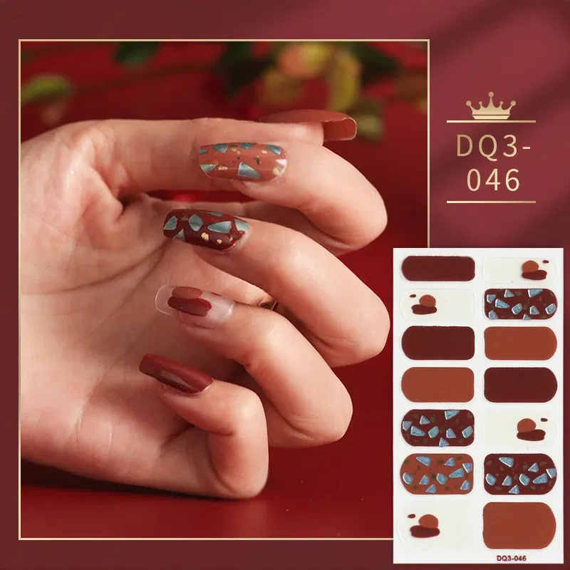 Color: Titanium - Green And Dark Green Manicure Decoration Solid Colors And Creative Nail Art Nail Wraps DIY Nail Adhesive Designed Full Beauty