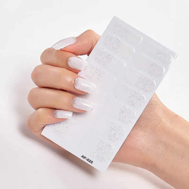 Color: BROWN - Nails Art Decoration Sticker For Nails Foil Nail Art Stickers 2020 Designed Manicure Nail Decoration Self Adhesive Nail Sticker