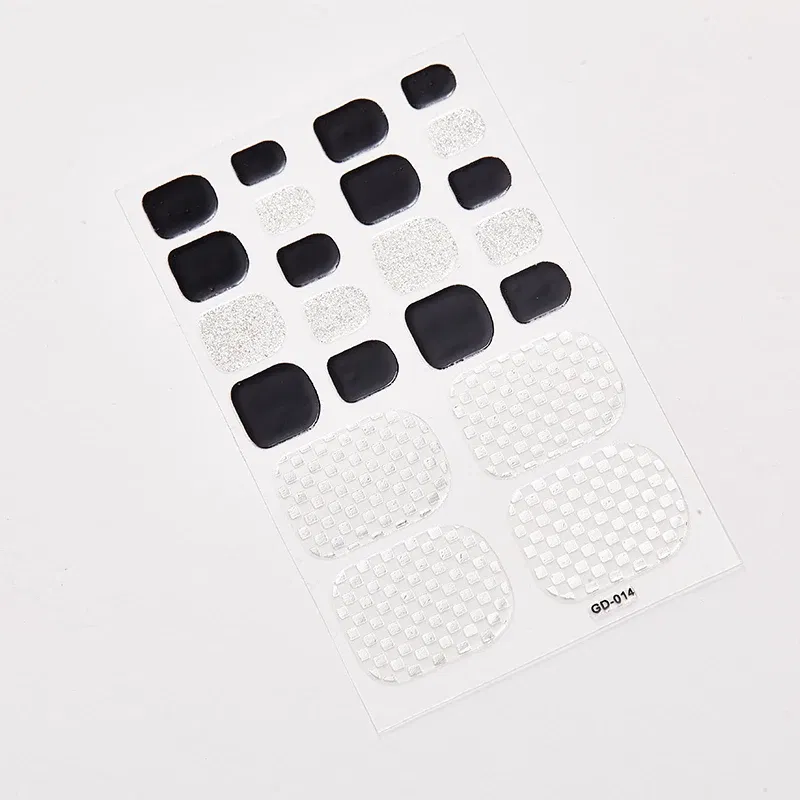 Color: PURPLE - 22 Tips/Sheet Designed Nail Tape Nail Strips Nail Decoration Self Adhesive Nail Sticker Loveliness Nail Art Stickers Adesivos