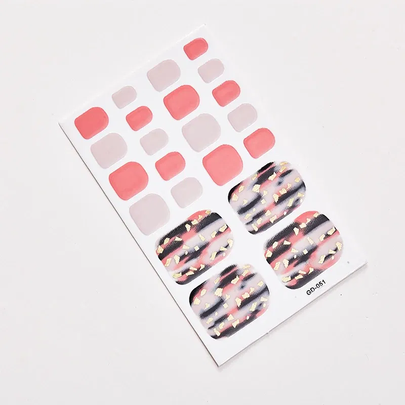Color: Dark Navy - 22 Tips/Sheet Nail Decoration Designed Manicure Decoration Nail Tape Nail Designs Full Cover Nail Stickers Nails Art Decoration