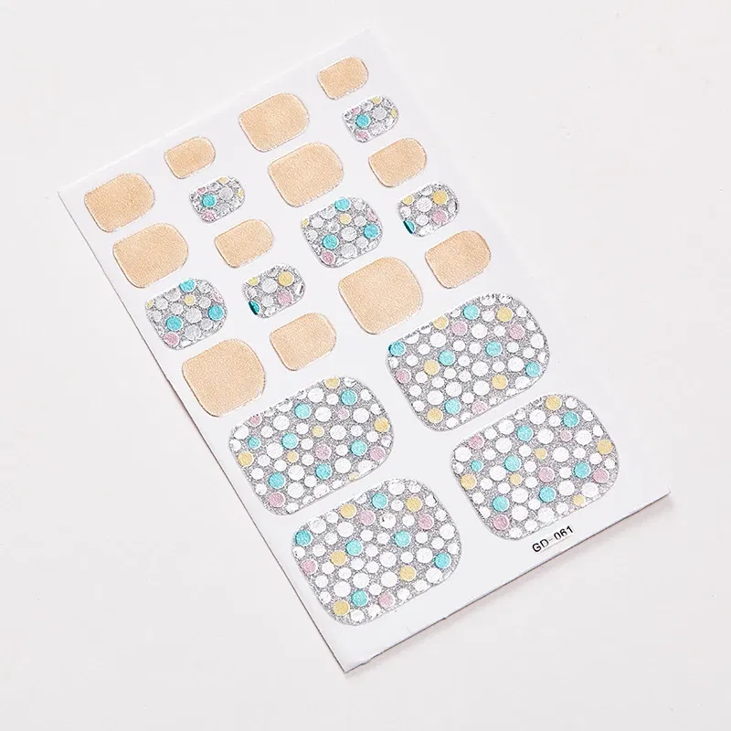 Color: Ice Blue - 22 Tips/Sheet Nail Tape Loveliness Nail Art Stickers Designed  Nailart Sticker Nail Strips Designer Nail Decals Nailart Shiny