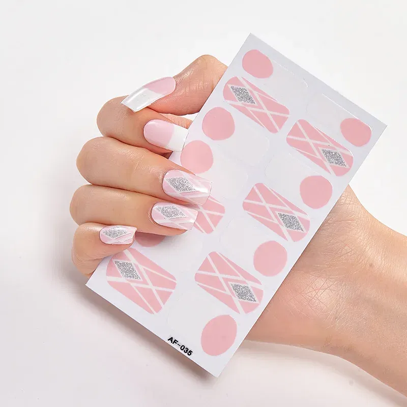 Color: Sliver - Designer Nail Decals Sticker For Nails Foil Nail Art Stickers 2020 Fashion Nail Minimalist Design Minimalist Design