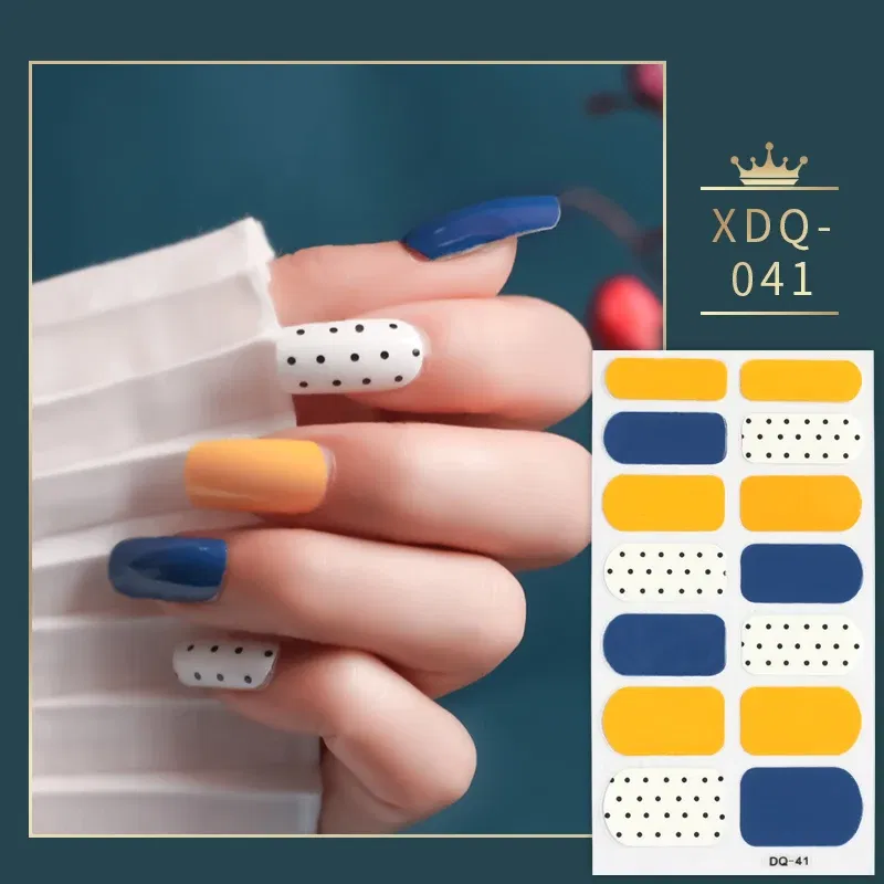 Color: SKY BLUE - Dropshipping Yellow and Green Nail Stickers Self Adhesive Manicure Nail Art Decoration Nail Accessories Stickers for Nails Gifts