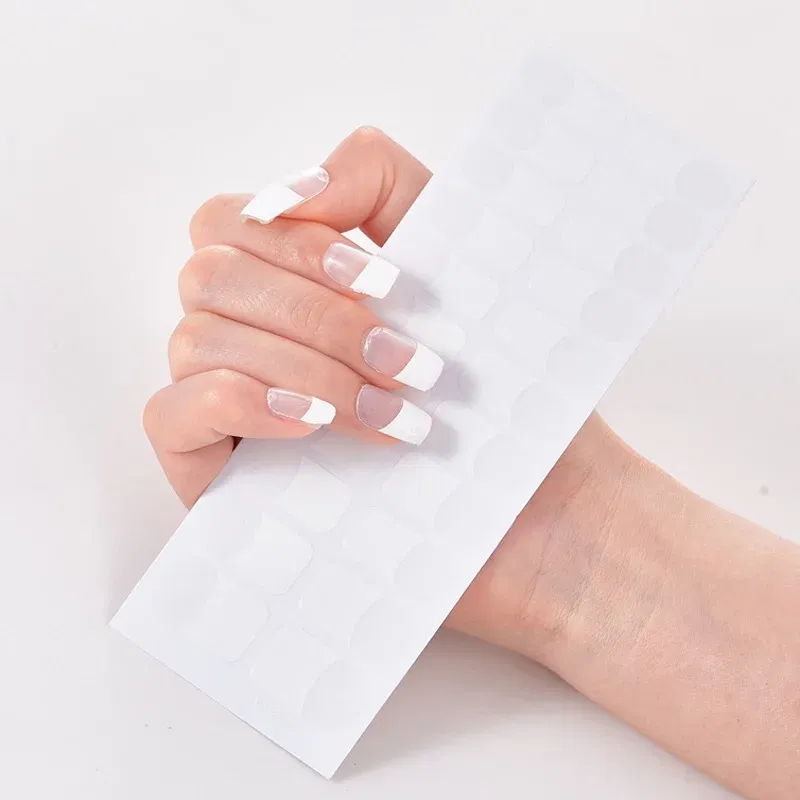 Color: Colorful Star - 22 Tips/Sheet Pure Solid Color Temporary Tattoos Kids Sticker For Nails Nail Designs Novidades Fashion Nail Stickers Nail Tips