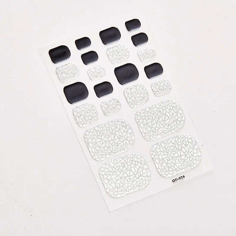 Color: Dark Khaki - 22 Tips/Sheet Sticker For Nails Nail Accesoires Designer Nail Decals Nail Decoration Adesivos Nail Tape Full Beauty Nail Tips