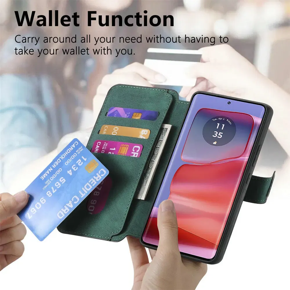 Color: Blue, Material: Neoprene - Edge 50 60 Fusion 5G Flip Case For Motorola Edge 60 Pro 2In1 Detachable Leather Wallet Funda Moto Edge 50 Neo 60 Pro S50 Cover - Image 3