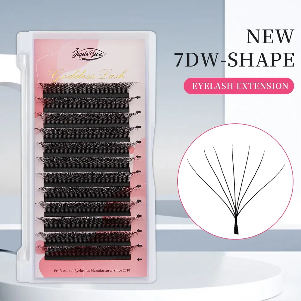 Color: Brushed Chrome, Curl: C, Thickness: 0.07mm, Length: 13mm, Ships From: CHINA - Goddess 3D/4D/5D/6D/7D/8D W Shape lashes 4D Premade Fan Lash Extensions 0.07 C/D Curl Natural Soft High Quality Idividual Lashes