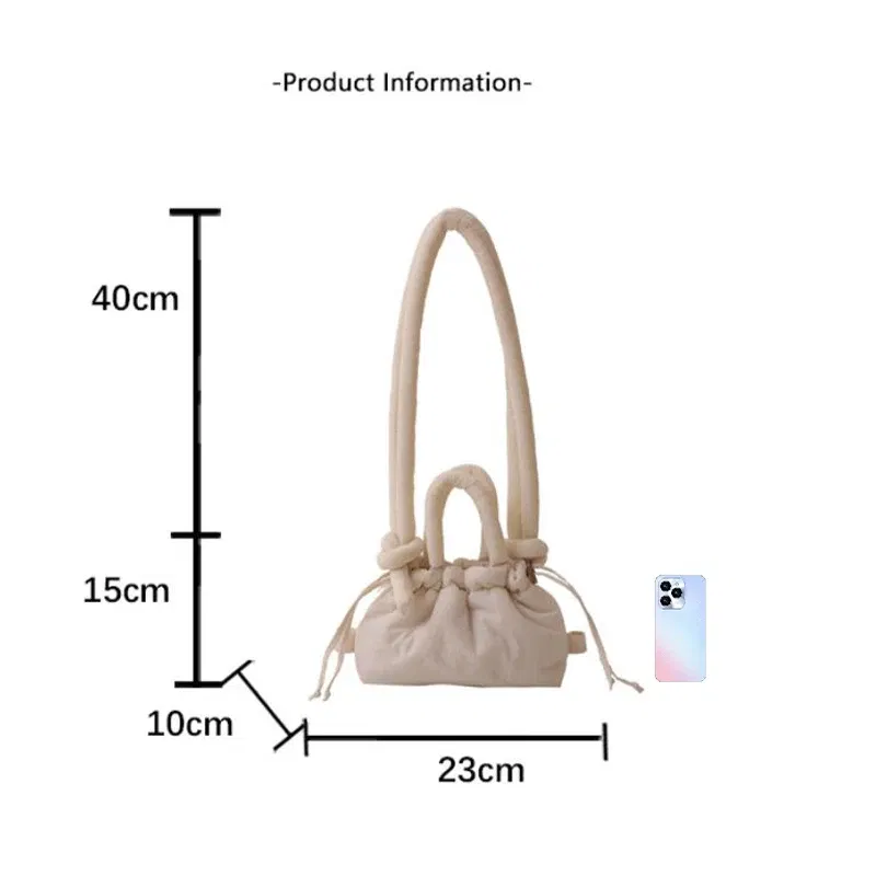 Color: Blue - Fashion Small Puffer Tote Bag Padded Women Shoulder Bags Nylon Down Cotton Crossbody Bag Mini Lady Handbags Underarm Bag - Image 7