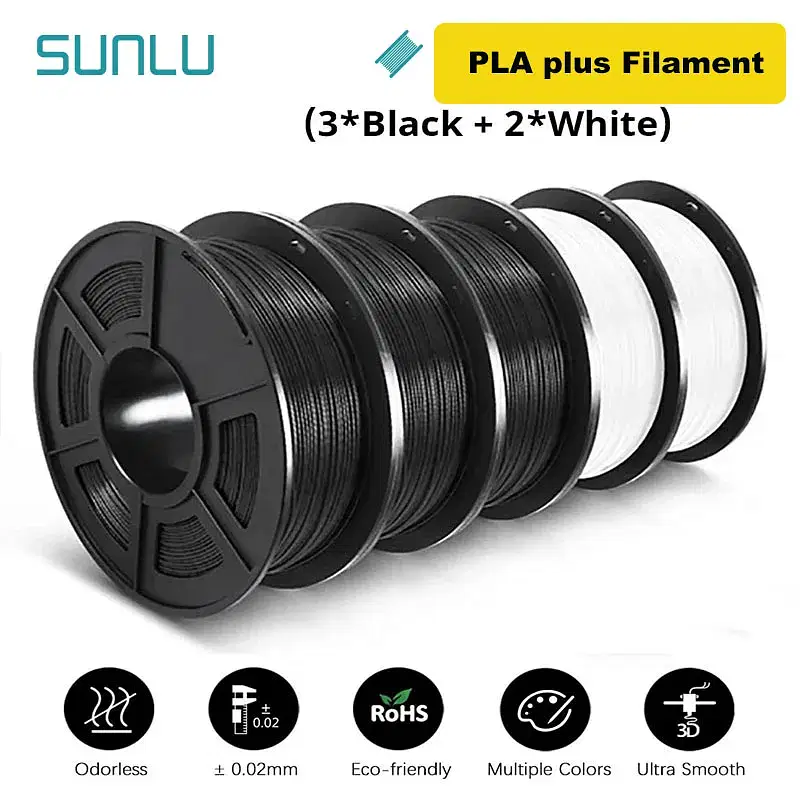 Color: MAIZE, Ships From: CHINA - Top 5KG 3D PLA/PETG/PLA PLUS/Clear Filament 1.75mm 5Roll 1KG 3D Printer Neatly Wound 3D Filament for 3D Printer& 3D Pen