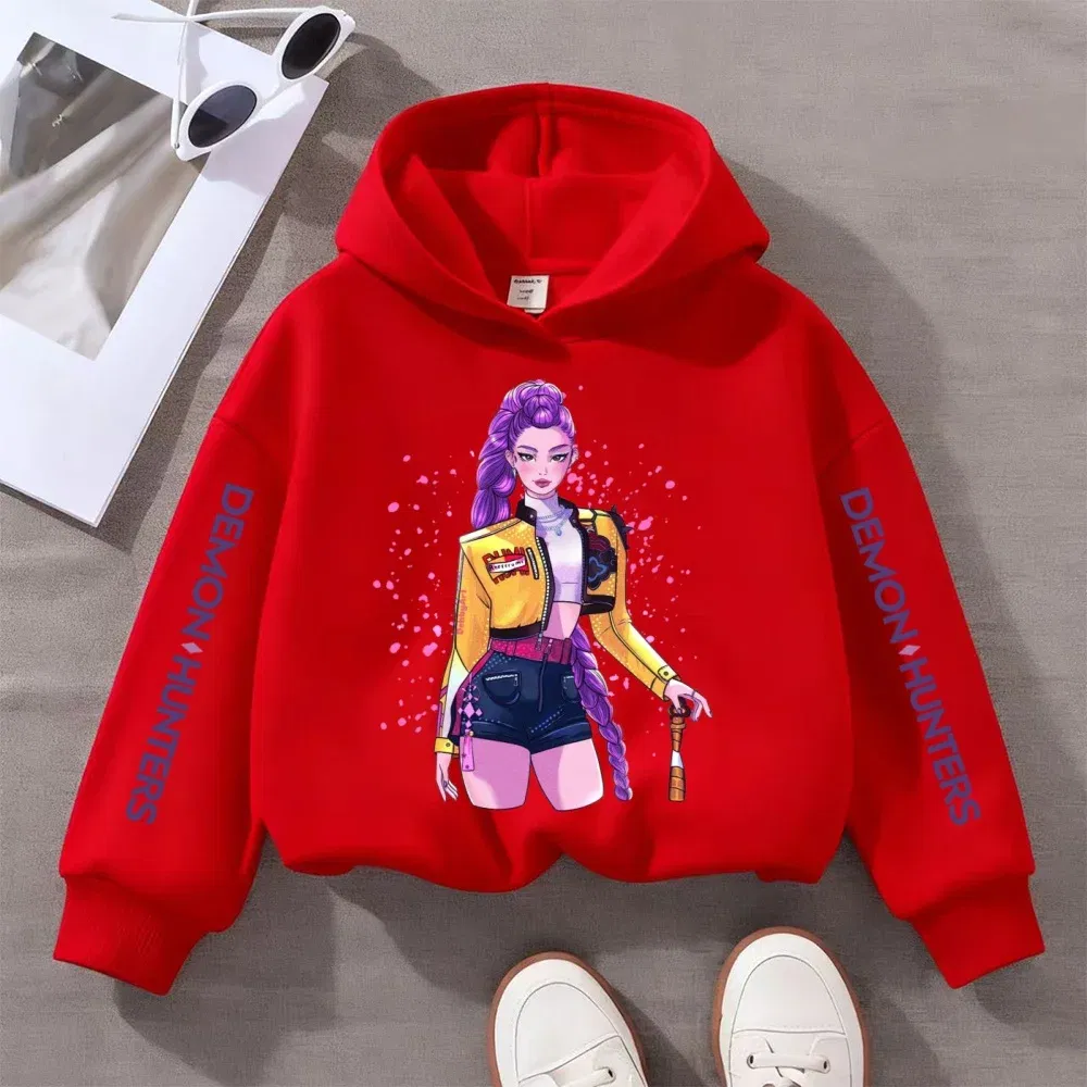 Color: Gold, Kid Size: 110 - Kpop Witch Hunt Children's clothing, including men's and women's spring and autumn hoodies and fashionable sweatshirts - Image 3