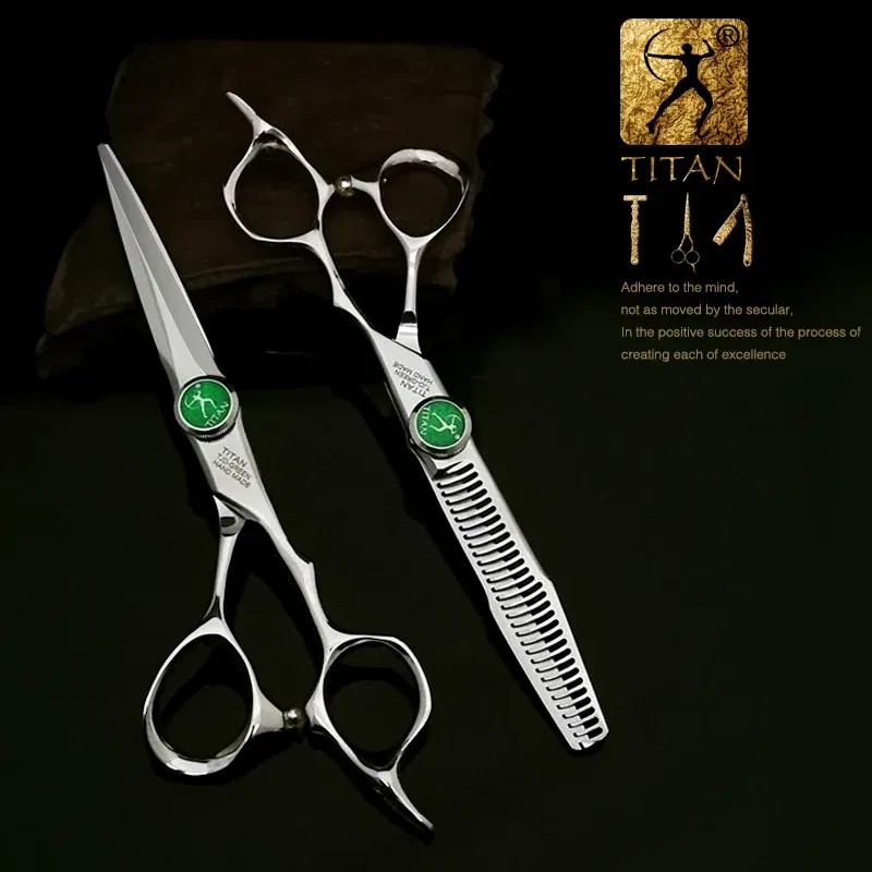 Color: GRAY - Titan Hairdressing Scissors 6 Inch Hair Scissors Professional Barber Scissors Cutting Thinning Styling Tool Hairdressing Shear