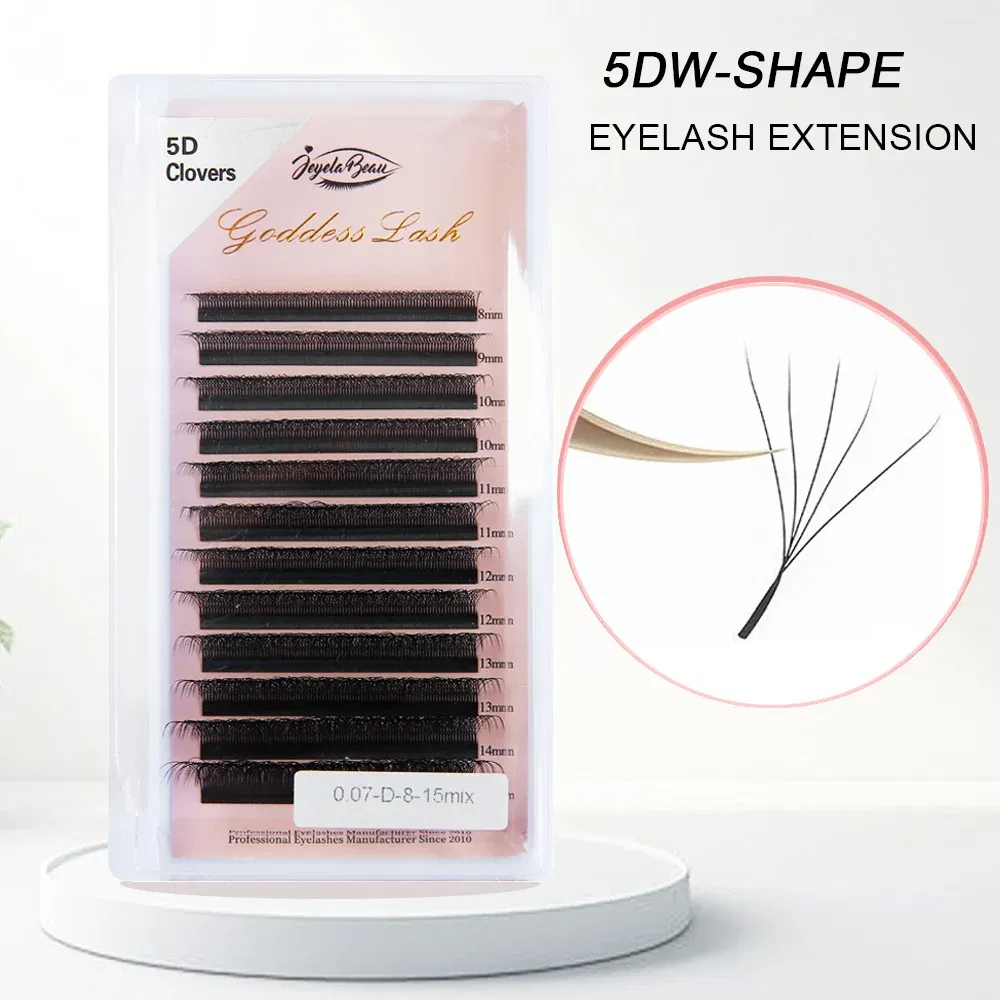 Color: LIGHT BLUE, Curl: C, Thickness: 0.07mm, Length: 11mm, Ships From: CHINA - Goddess 3D/4D/5D/6D/7D/8D W Shape lashes 4D Premade Fan Lash Extensions 0.07 C/D Curl Natural Soft High Quality Idividual Lashes