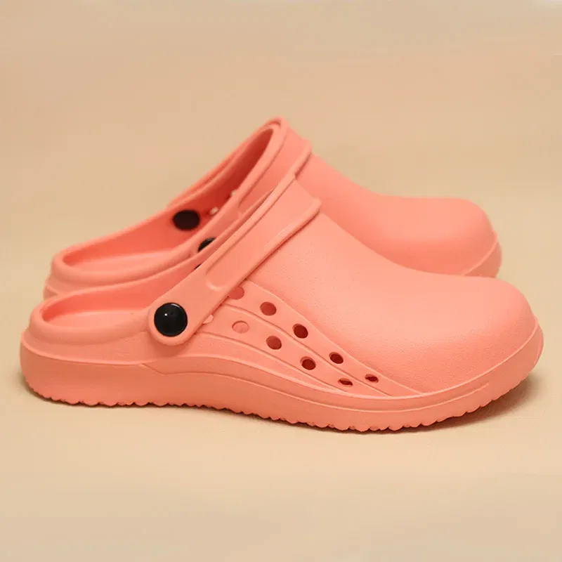 Color: MULTI, Shoe Size: 33 - High Quality Scrub Shoes Non-slip Dentist Nursing Clogs Healthcare Service Work Slippers Soft Operating Room Protective Clogs