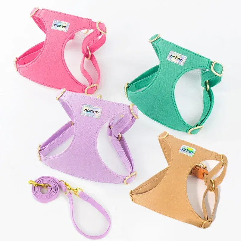 Color: PURPLE, Size: S - Puppy Harness with Multifunction Leash Set Dog Harness Vest for Small Dogs No Pull Step in Harness for Extra Small Dogs 2024 New - Image 6