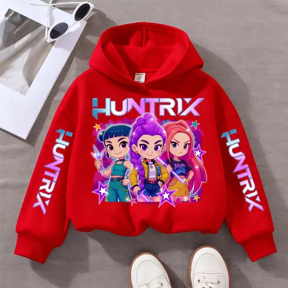 Color: Dark Grey, Kid Size: 2T - Witch Hunter Group Zoey Cosplay Costume Girls Womens Halloween Party Costumes Demon Hunter Idol Girl Group Colours Casual Hoodie