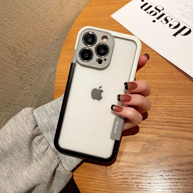 Color: SKY BLUE, Ships From: CHINA, Material: Microfiber - Better Heat Dissipation Dual Color Bumper Border Soft Phone Case For iPhone 17 16 15 14 13 12 11 Pro Max 7 8 Plus XS XR