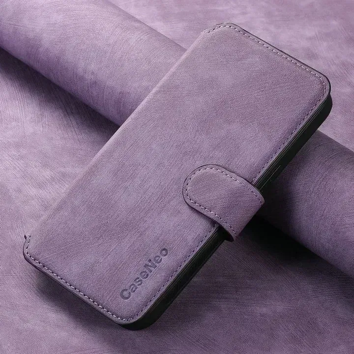 Color: PURPLE, Material: PU - For Motorola Edge 50 Neo 60 Fusion 5G Luxury Case Leather Wallet Card Capa Moto Edge 60 Pro Case Edge50 S50 60s Pro Magnet Cover