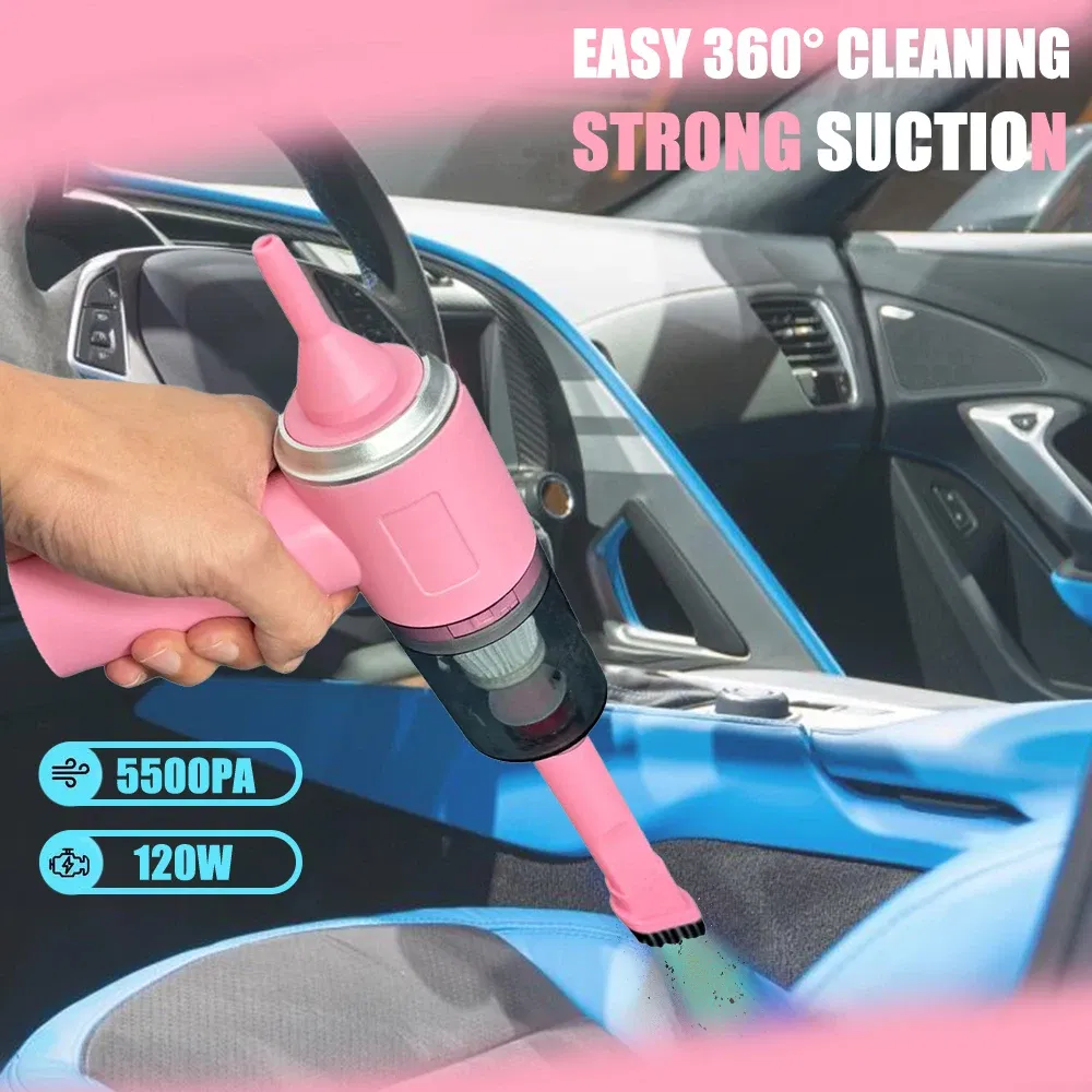 Color: black - Wireless Car Vacuum Cleaner 5500Pa 120W Cordless Handheld Auto Portabale Vacuum High-power Vacuum Cleaner for Home Office Car - Image 3