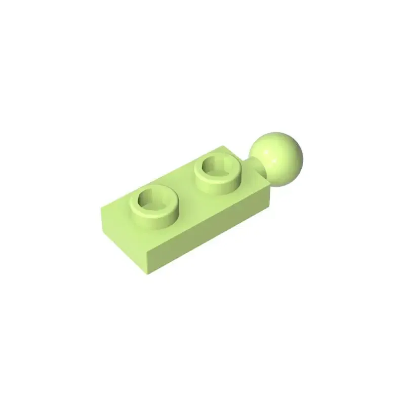 Color: Orange - Gobricks MOC Compatible Assembles Particles 22890 Plate Modified 1 x 2 with End Towball Building Blocks DIY High-Tech Spare Toys - Image 2