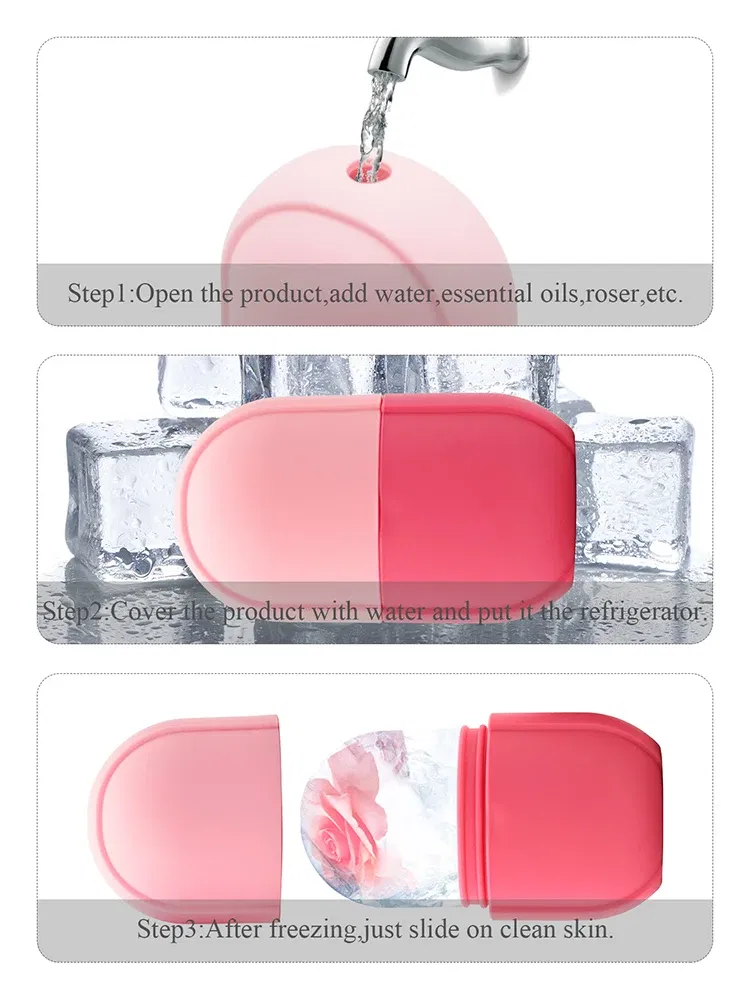 Color: Blue - Silicone Ice Cube Trays Beauty Lifting Ice Ball Face Massager Contouring Eye Roller Facial Treatment Reduce Acne Skin Care Tool - Image 5