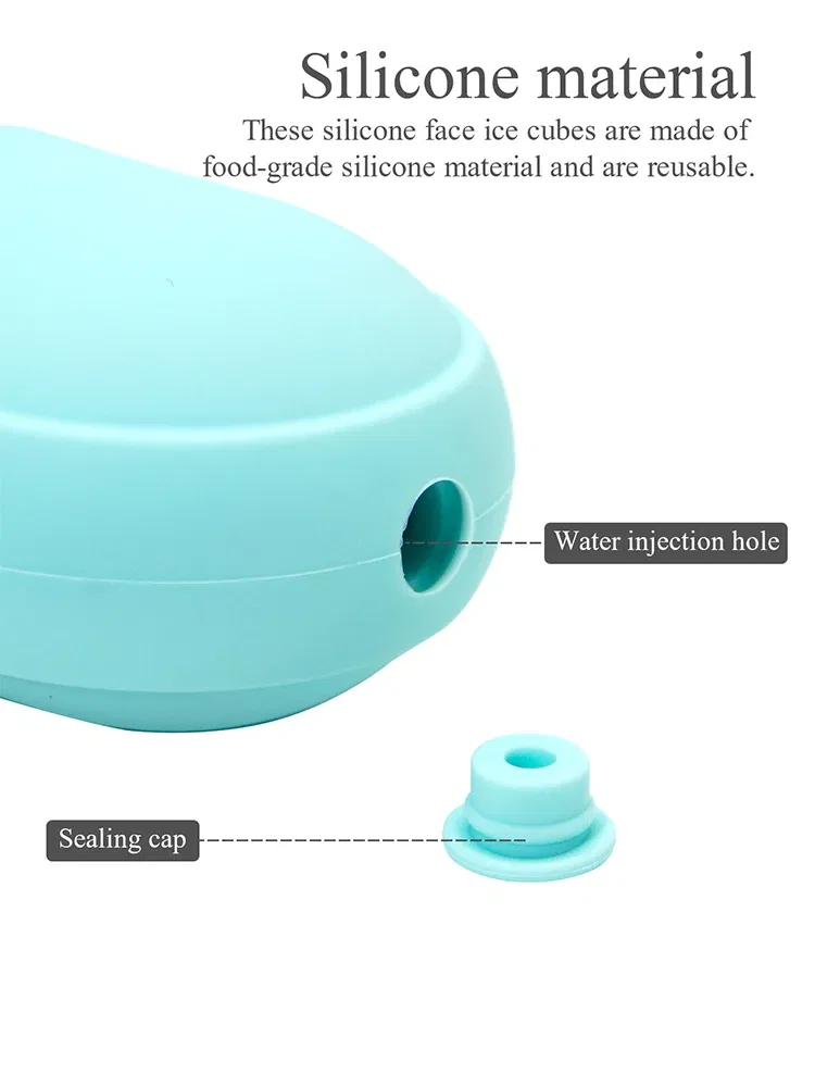 Color: Blue - Silicone Ice Cube Trays Beauty Lifting Ice Ball Face Massager Contouring Eye Roller Facial Treatment Reduce Acne Skin Care Tool - Image 6