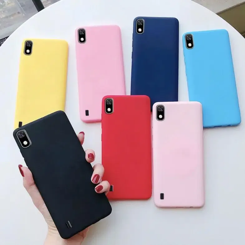 Color: Red, Material: Vinyl - Candy color Phone Case For Samsung galaxy A10 A20 A20E A30 A40 A50 A70 S A01 A11 A21 A31 A41 A51 A71 4G Silicone TPU Back Cover - Image 2