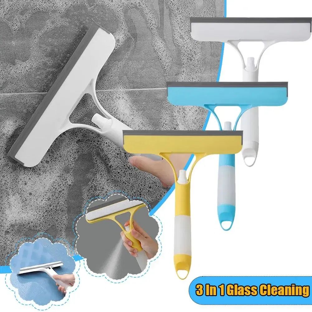 Color: Army Green, Ships From: CHINA - 3 In 1 Glass Cleaning With Spray Bottle Wipe Shower Tool Multi-Purpose Screen Windshield Door Cleaner Car Clean Window Clea X0A4 - Image 2