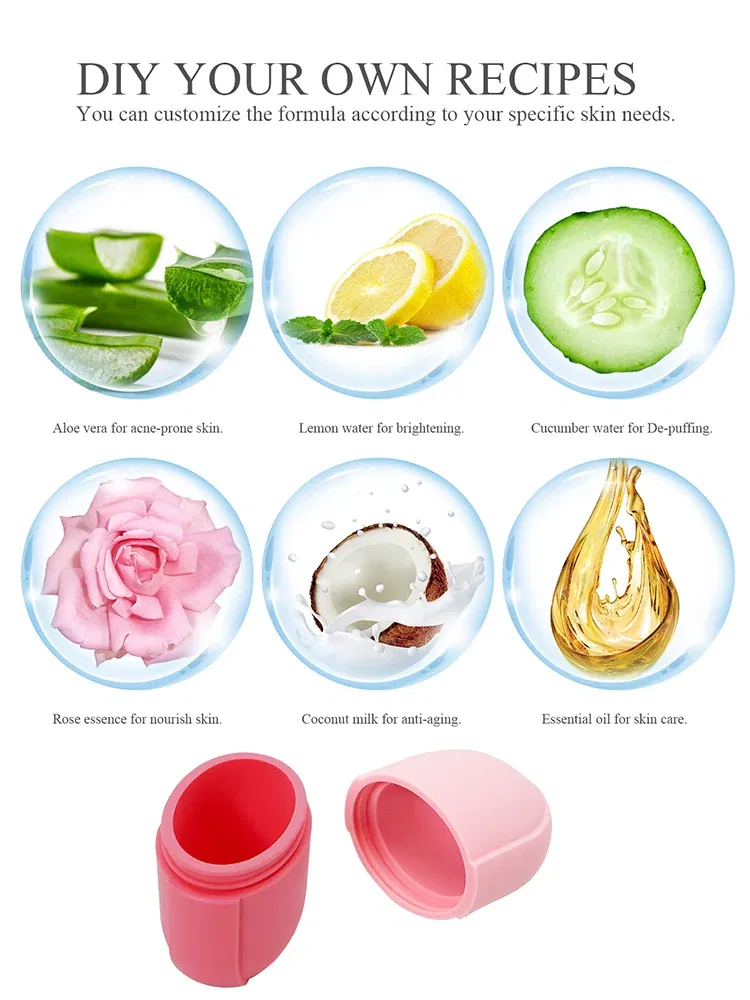 Color: Blue - Silicone Ice Cube Trays Beauty Lifting Ice Ball Face Massager Contouring Eye Roller Facial Treatment Reduce Acne Skin Care Tool - Image 4