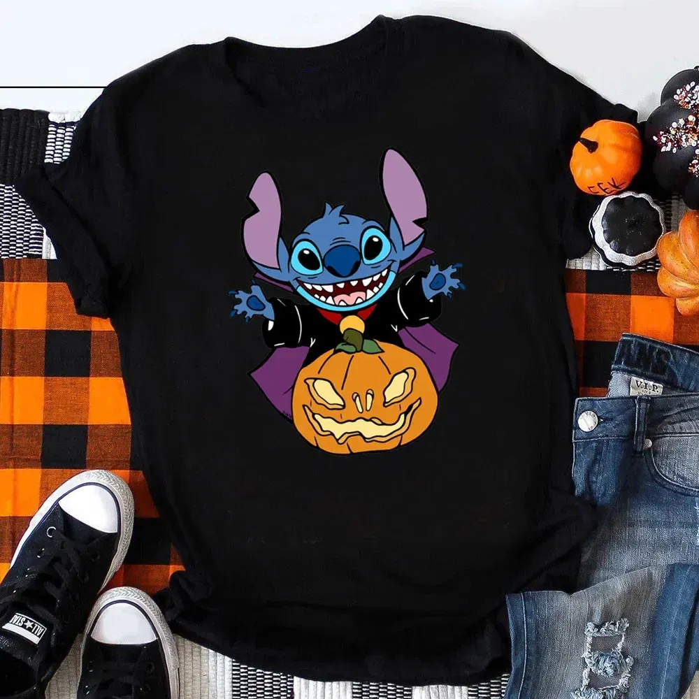 Color: army green, Kid Size: 4T - Funny Mickey Minnie Mummy Print Disney Children Cotton T Shirts Trick Treat Fashion Halloween Cute Kid Clothes Girls Streetwear - Image 6