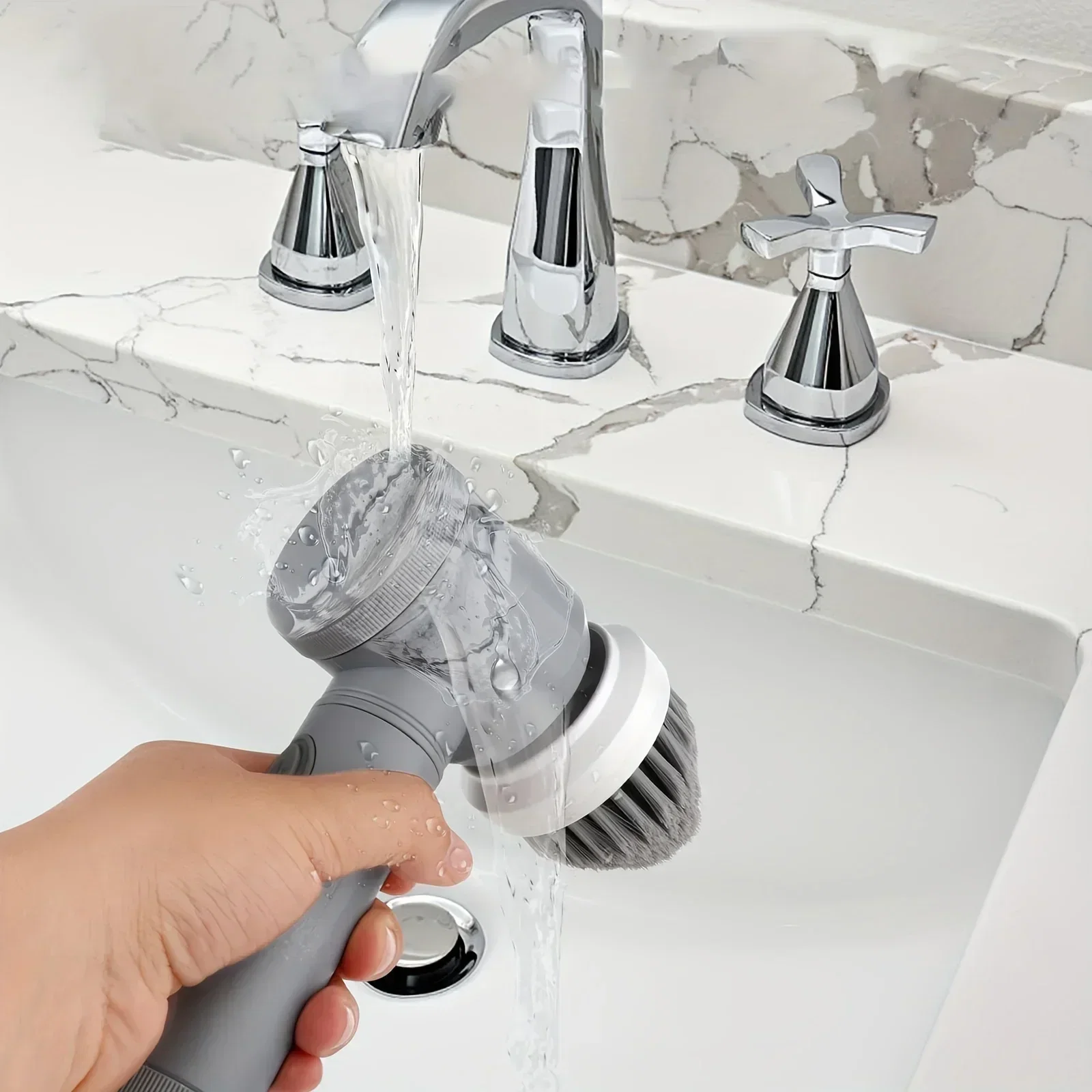 Electric Spin Scrubber Cordless Spin Scrubber with 6 Replaceable Brush Heads Electric Cleaning Brush Cleaning Tools - Image 5