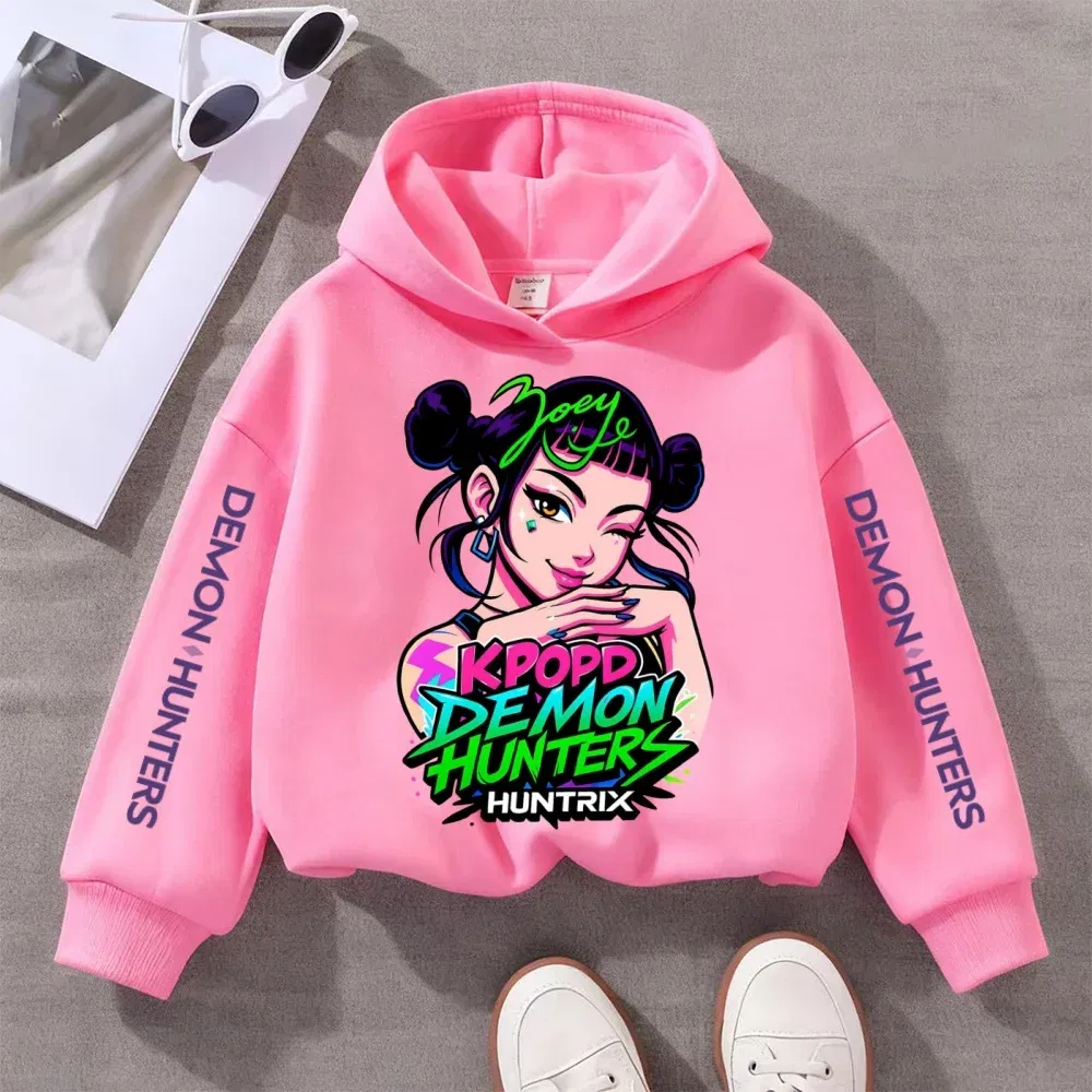 Color: Gold, Kid Size: 110 - Kpop Witch Hunt Children's clothing, including men's and women's spring and autumn hoodies and fashionable sweatshirts - Image 5