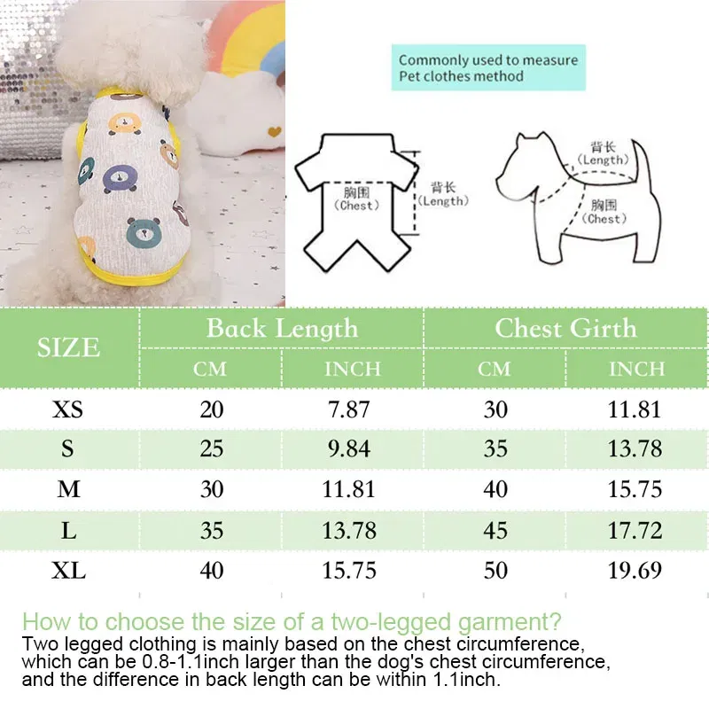 Color: WHITE, Size: XL - Summer Dog Vest Ultra Thin Breathable Mesh Cloth Pet T-shirt for Small Dogs Cute Cartoon Print Puppy Cat Cheap Clothes Costumes - Image 6