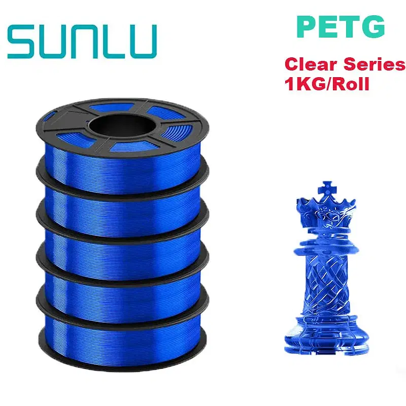 Color: Blue Transparent, Ships From: CHINA - Top 3D Filament PETG/EASY ABS/TPU/ASA Filamnet 1.75mm 5Roll 1KG(TPU 0.5KG/Roll) 3D Printer Filament for 3D Printer